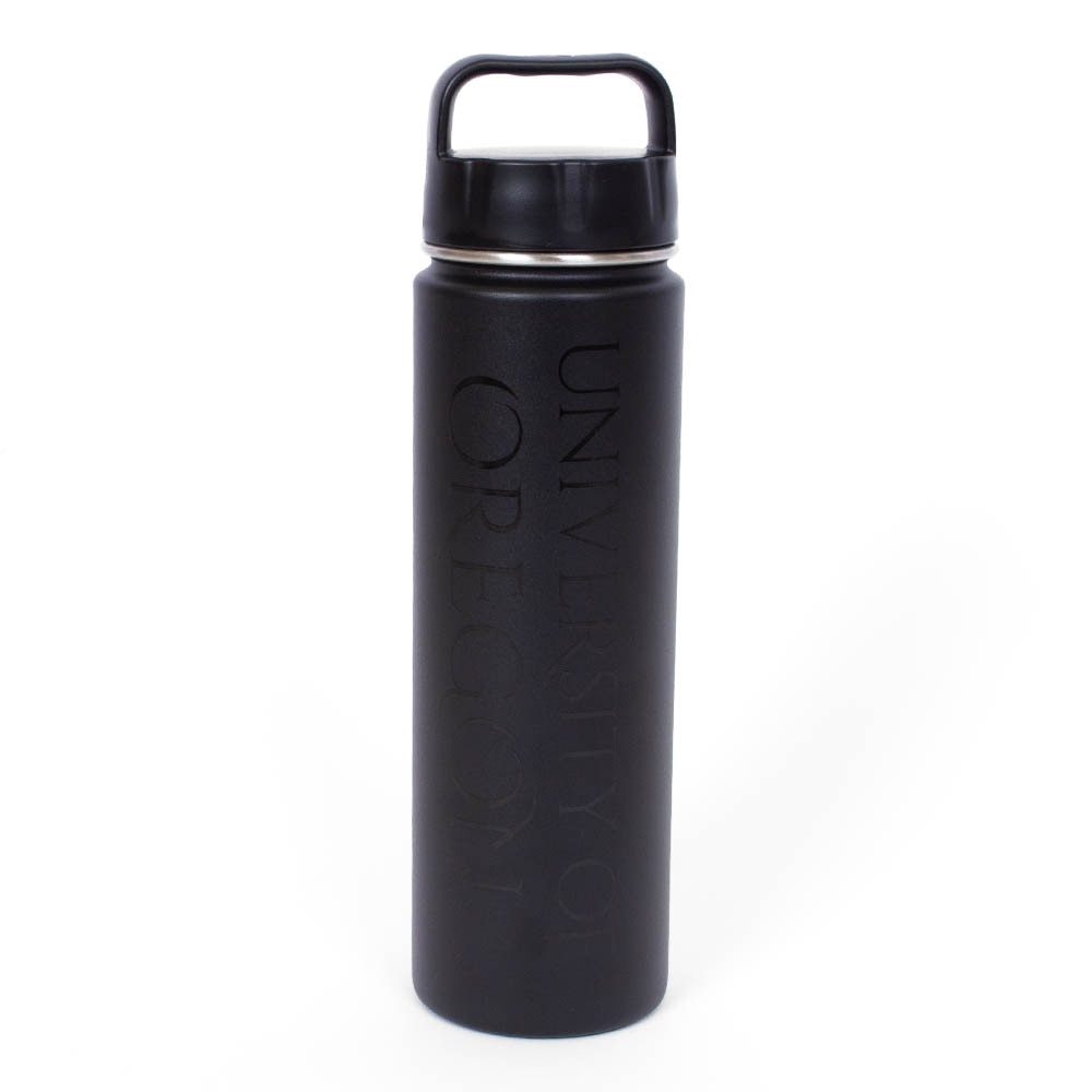 Ducks Spirit, Neil, Black, Water Bottles, Metal, Home & Auto, 30 ounce, Single Wall, Stainless Steel, Tonal, University of Oregon, 963918